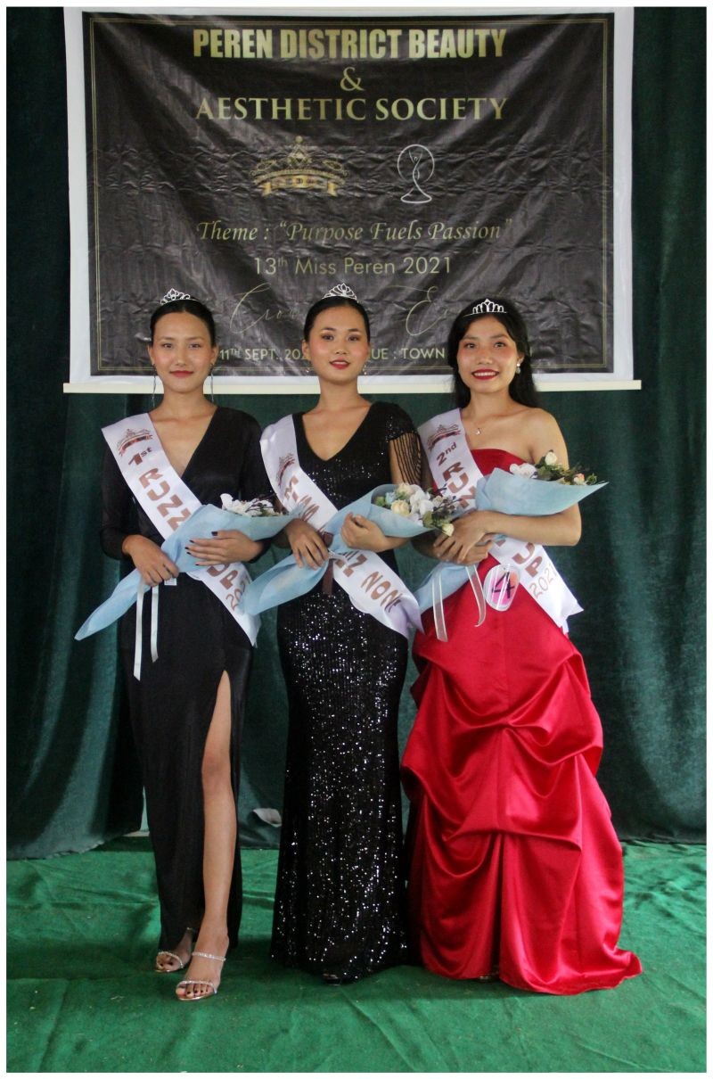 Haisuiyile Epuing was crowned Miss Peren 2021 during the 13th Miss Peren 2021 contest at Town Hall, Peren Town. Heikiebuile Thou was crowned the 1st Runner up and Rokovino as 2nd Runner up. Incale bagged the subtitle of Miss Talented and Thaichuiliu Gonmei as Miss Ramp Walk, during the contest which was organised by the Peren District Beauty & Aesthetic Society (PDBAS). The event was hosted by Namgwangheile Nsa with Er Seyievilie Pfukri, EAC Peren, as chief judge along with Hungngaule, Advisor PDBAS and Mele Pucho, President BASN. PDBAS President Keyiningle expressed gratitude to all the donors and well wishers for all their support in making the event a success.  (Photo Courtesy: PDBAS)